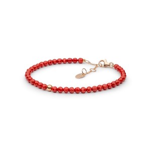 Bratara coral rosu si argint placat cu aur roz DiAmanti 224-98B-G (Argint 925‰ 0,7 g.)